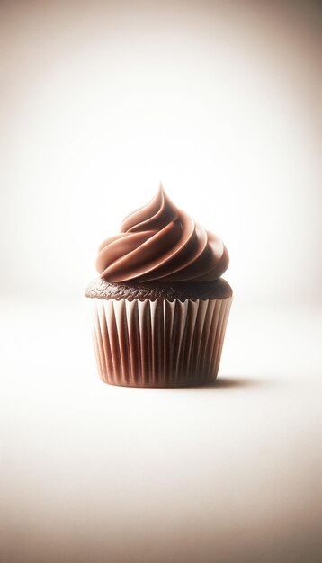 Klassischer Schokoladen-Cupcake mit Schokoladenglasur