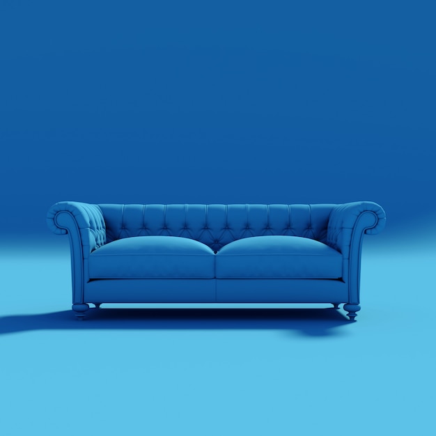 Klassisches Sofa, niemand da. Horizontales Bild.