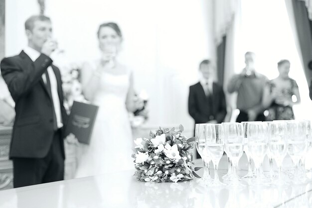 Foto klassisches traditionelles hochzeitsfoto