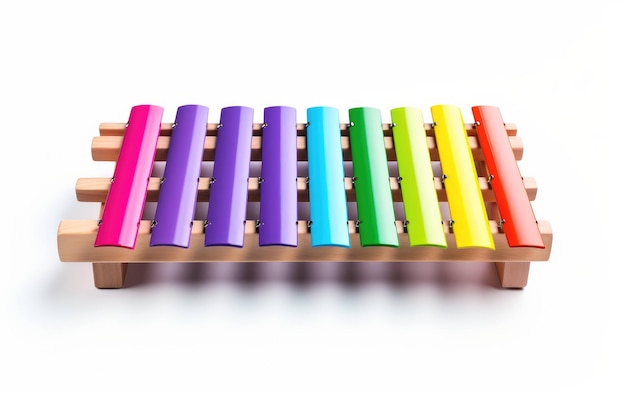 Foto klassisches xylophone auf weißem hintergrund