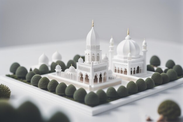 Kleine 3D-weiße Moschee