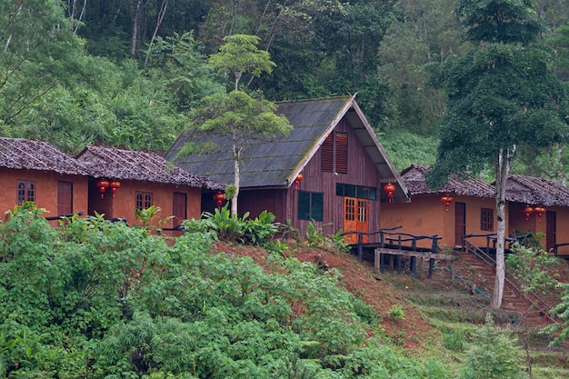 Kleine Hütte in Mae Hong Son Teeplantage