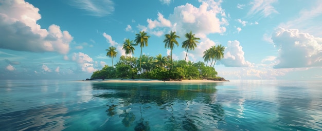 Kleine Insel mitten im Ozean