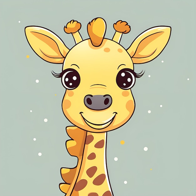 Kleine niedliche lächelnde Cartoon-Giraffe