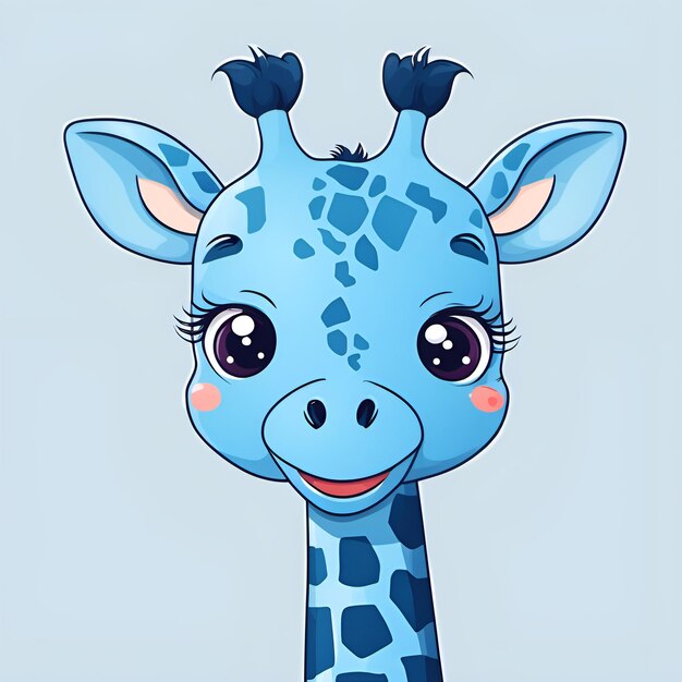 Kleine niedliche lächelnde Cartoon-Giraffe