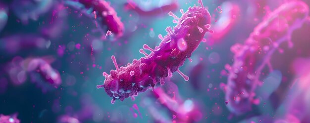 Kleine probiotische Bakterien, die die Verdauung unterstützen Medizinische Fortschritte in Biologie und Wissenschaft Konzept Probiotische Bakterien Verdauungsgesundheit Medizinische Entwicklungen Biologie Wissenschaft