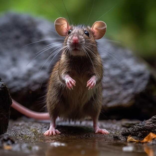 Foto kleine ratten, die in innenräumen leben