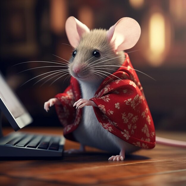 Foto kleine ratten, die in innenräumen leben