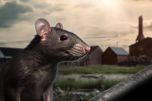 Foto kleine ratten, die in innenräumen leben