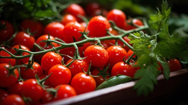 Kleine rote Kirschtomaten generativ ai