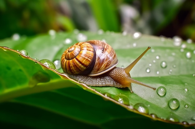 Kleine Schnecke grün Erzeuge Ai