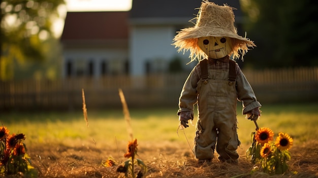 Kleine Vogelscheuche Halloween lustig