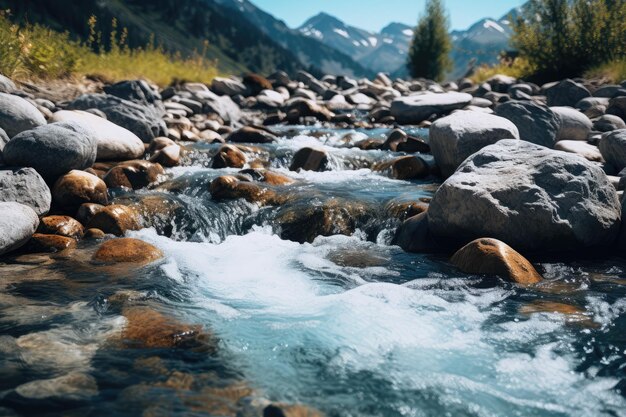 kleiner Fluss in den Bergen