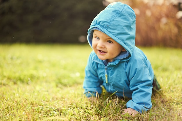 Kleiner Junge im Gras