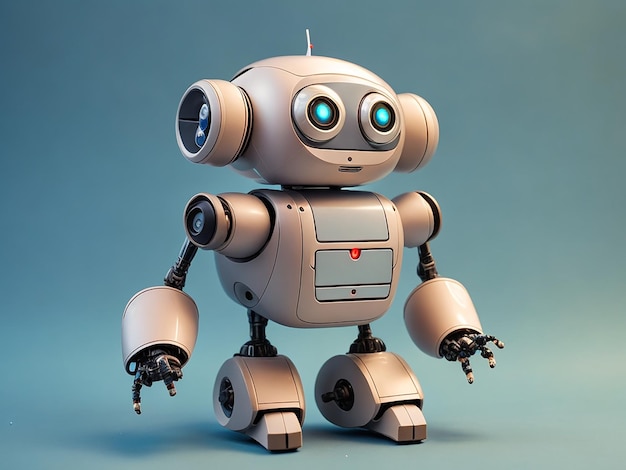 Kleiner Roboter-Assistent in voller Länge