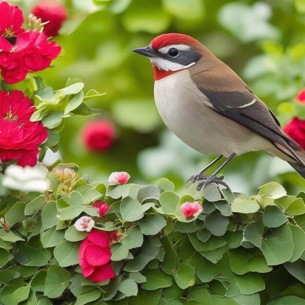 kleiner Vogelblumenhintergrund