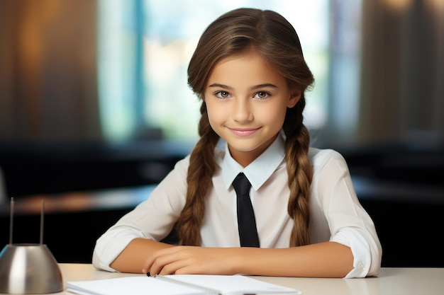 Kleines Mädchen lernt im Klassenzimmer