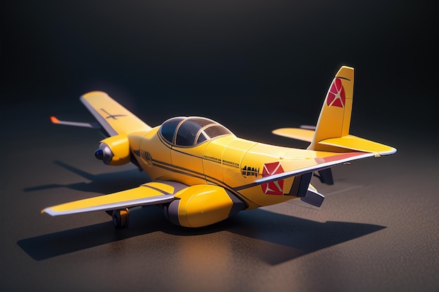 Kleines Privatflugzeug-Raumschiff-Display Kinder-Spielzeug-Modell-Flugzeug-Gemälde-Hintergrund-Illustration