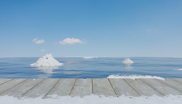 Klimawandel mit schmelzendem Polareis