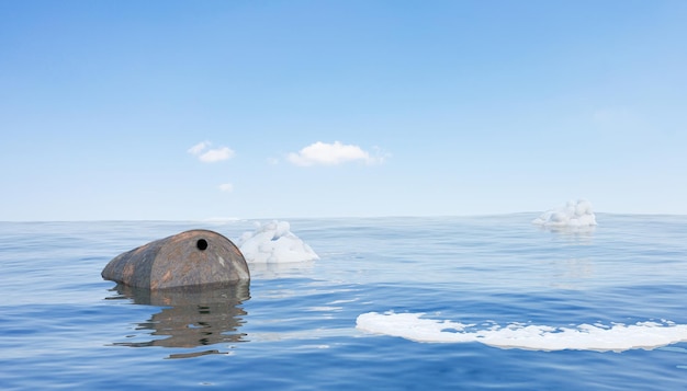 Klimawandel mit schmelzendem Polareis