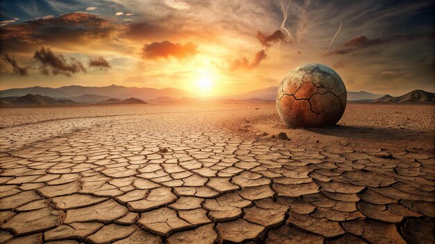 Klimawandel mit trockenem Boden