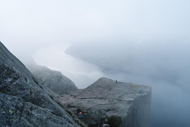 Klippe Preikestolen Norwegen