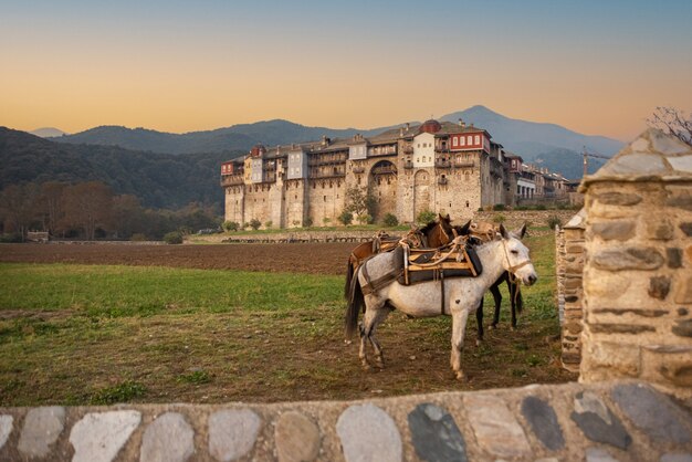 Kloster Iviron auf dem Berg Athos, Chalkidiki, Griechenland