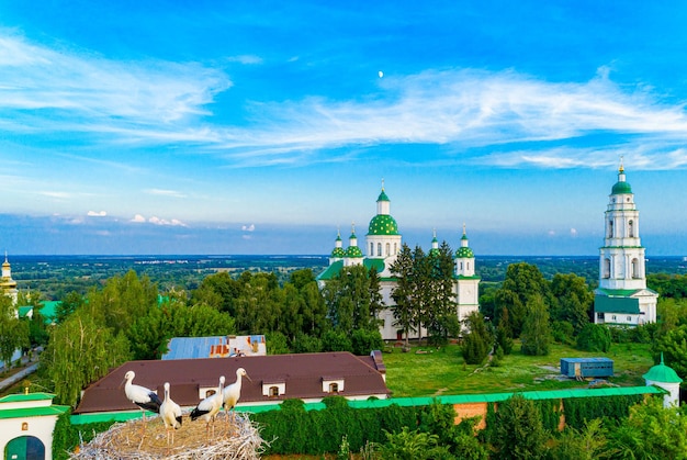 Kloster Mgarsky von oben. Lubny. Region Poltawa.