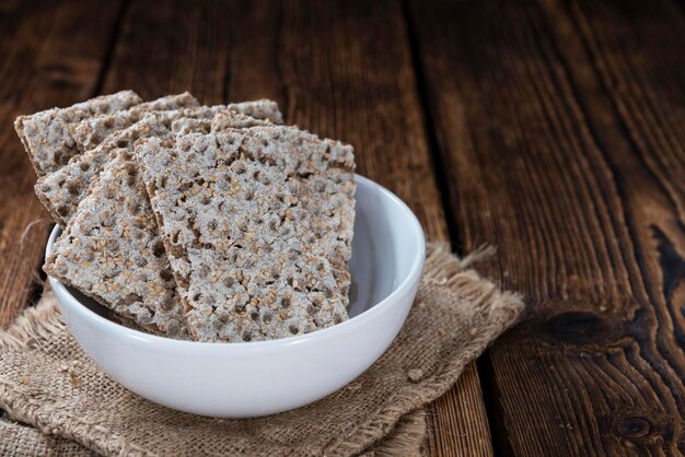 Foto knäckebrot selektiver fokus