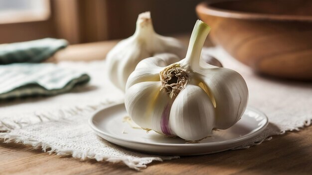 Knoblauch auf dem Tisch