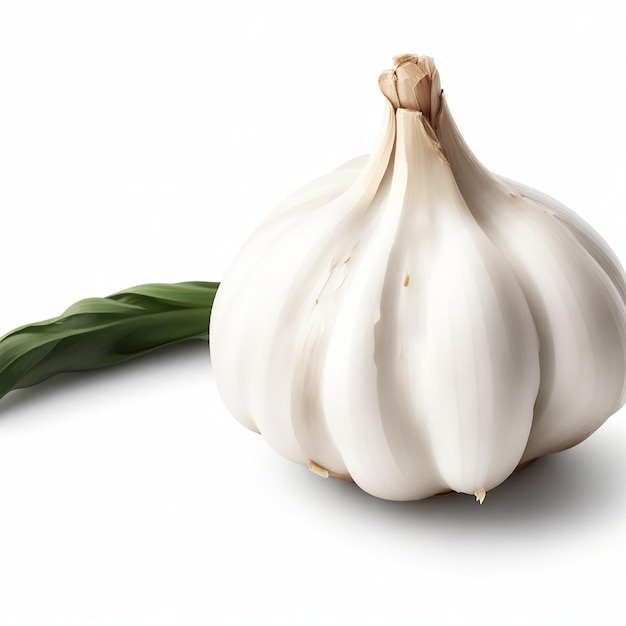 Knoblauch auf weißem Hintergrund