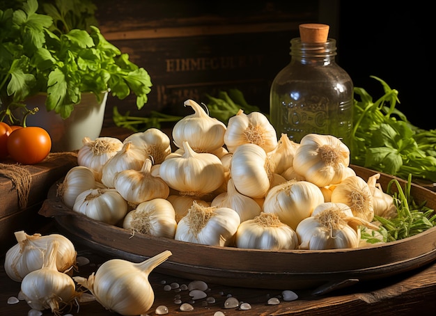 Knoblauch Gemüse Fotografie gesundes Essen