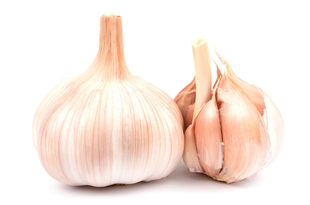 Knoblauch isoliert auf weiß