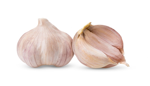 Knoblauch isoliert auf weißem Hintergrund