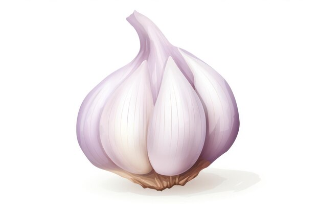 Knoblauch-Symbol auf weißem Hintergrund ar 32 v 52 Job-ID c679fb8757fa4b64949c9b6bc3660b36