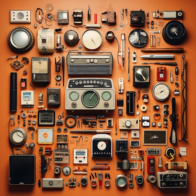 Foto knolling unterstreicht den charme von vintage und retro