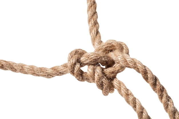 Knoten der laufenden Bowline-Schleife hautnah am Seil