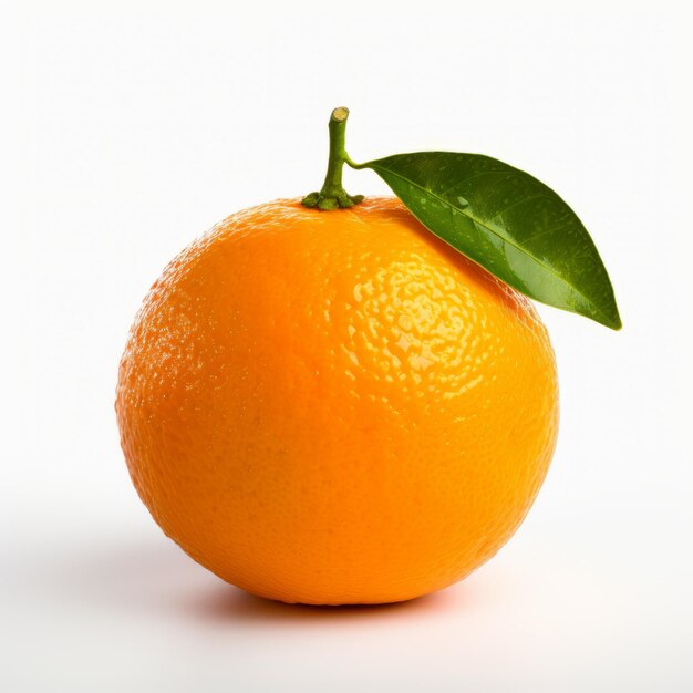 Foto knusprige und detaillierte mandarine eine highkey-beleuchtungsfotografie