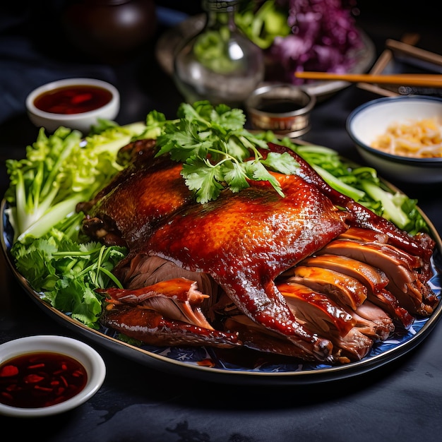 Knusprige und saftige Peking-Ente