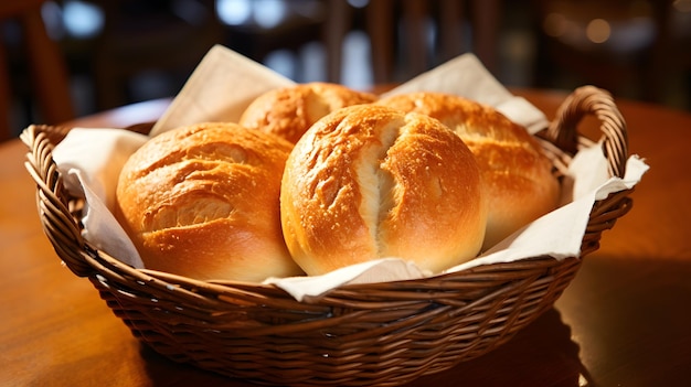 Knuspriges Brot in einem Brotkorb