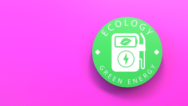 Öko-Kraftstoff-Symbol Ökologie-Konzept 3D-Render-Illustration
