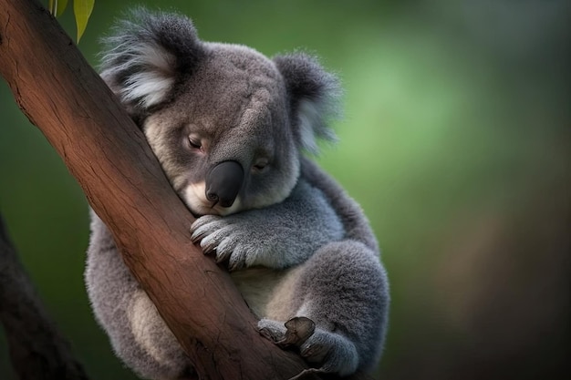 Foto un koala en australia descansando sobre una rama