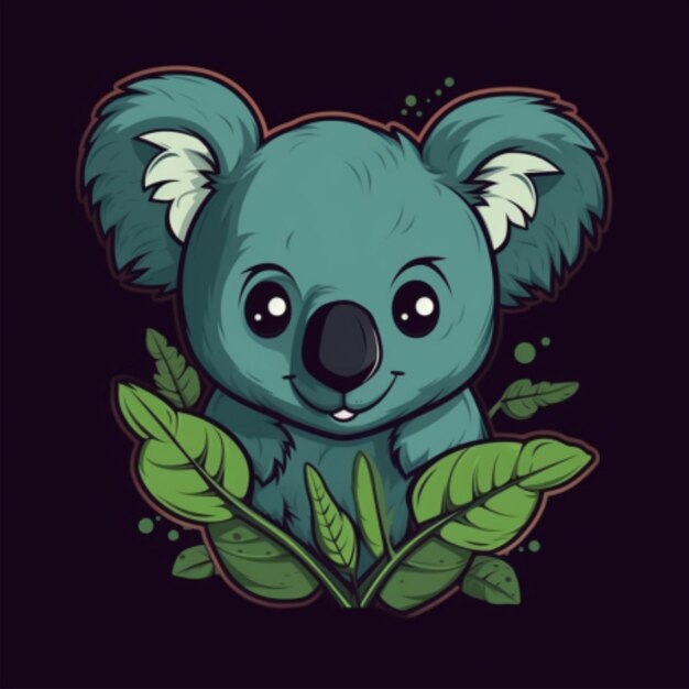 Koala cartoon logo 2