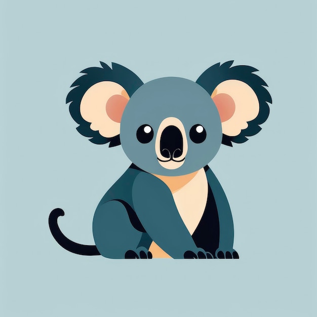 Koala Clipart Vektor Logo Icon Design Illustration SVG Stil