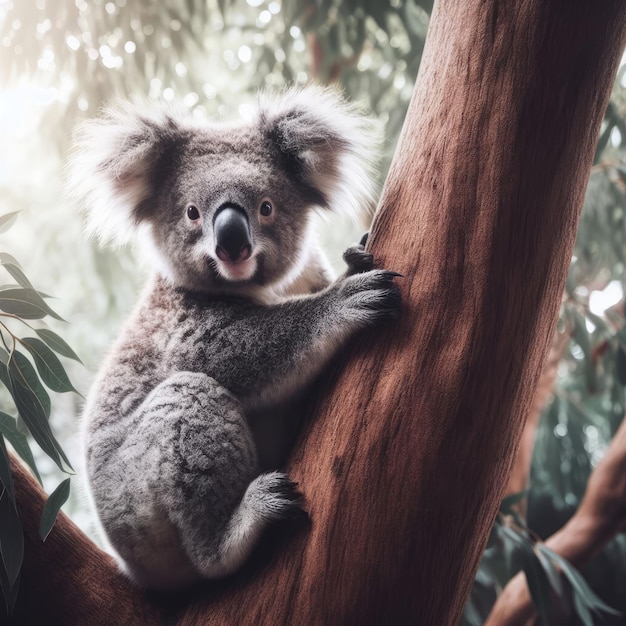 Koala in einem Baum im Dschungel