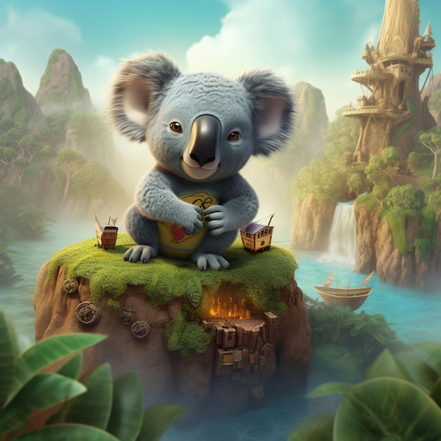 Koala en la isla misteriosa con el tesoro secreto 1