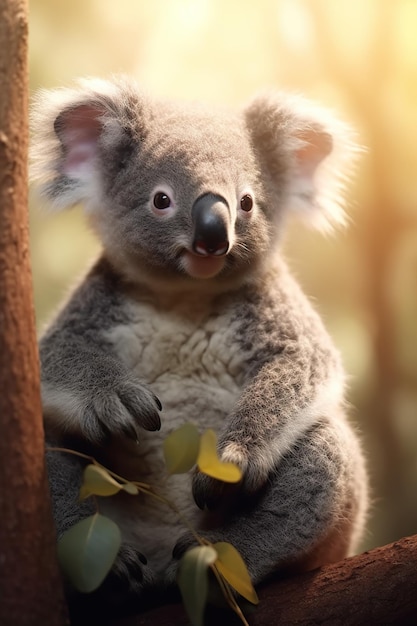 Koala-Junge auf einem Baum