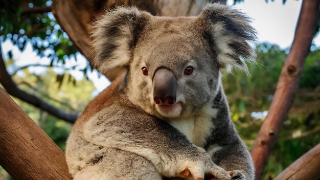 Foto el koala macho es el phascolarctos cinereus