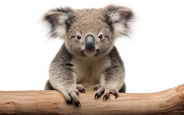 Foto koala sitzt auf einem baumzweig