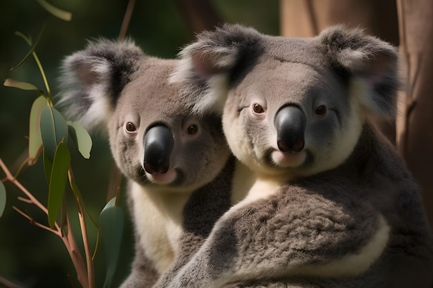 Koalas en un árbol, koalas, koalas, koalas, koalas y otros animales